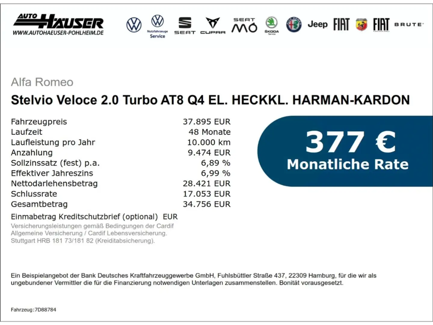 Alfa Romeo Stelvio Veloce 2.0 Turbo AT8 Q4 EL. HECKKL. HARMAN-KARDON Weiß - 2