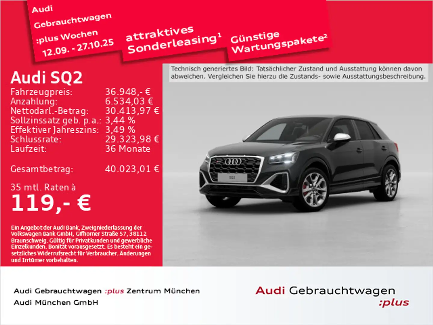 Audi SQ2 TFSI S tronic AHK/SONOS/Matrix/Navi+ Schwarz - 1