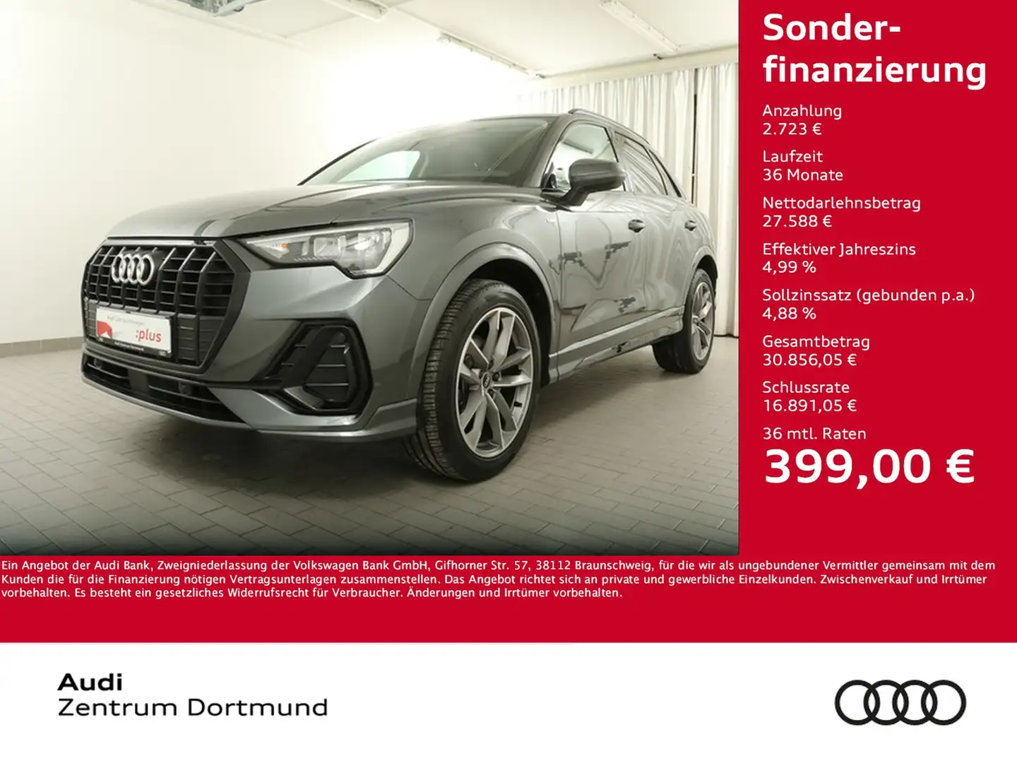 Audi Q3 35 S LINE BLACKPAK STANDHZ. LM19 CARPLAY Grau - 1