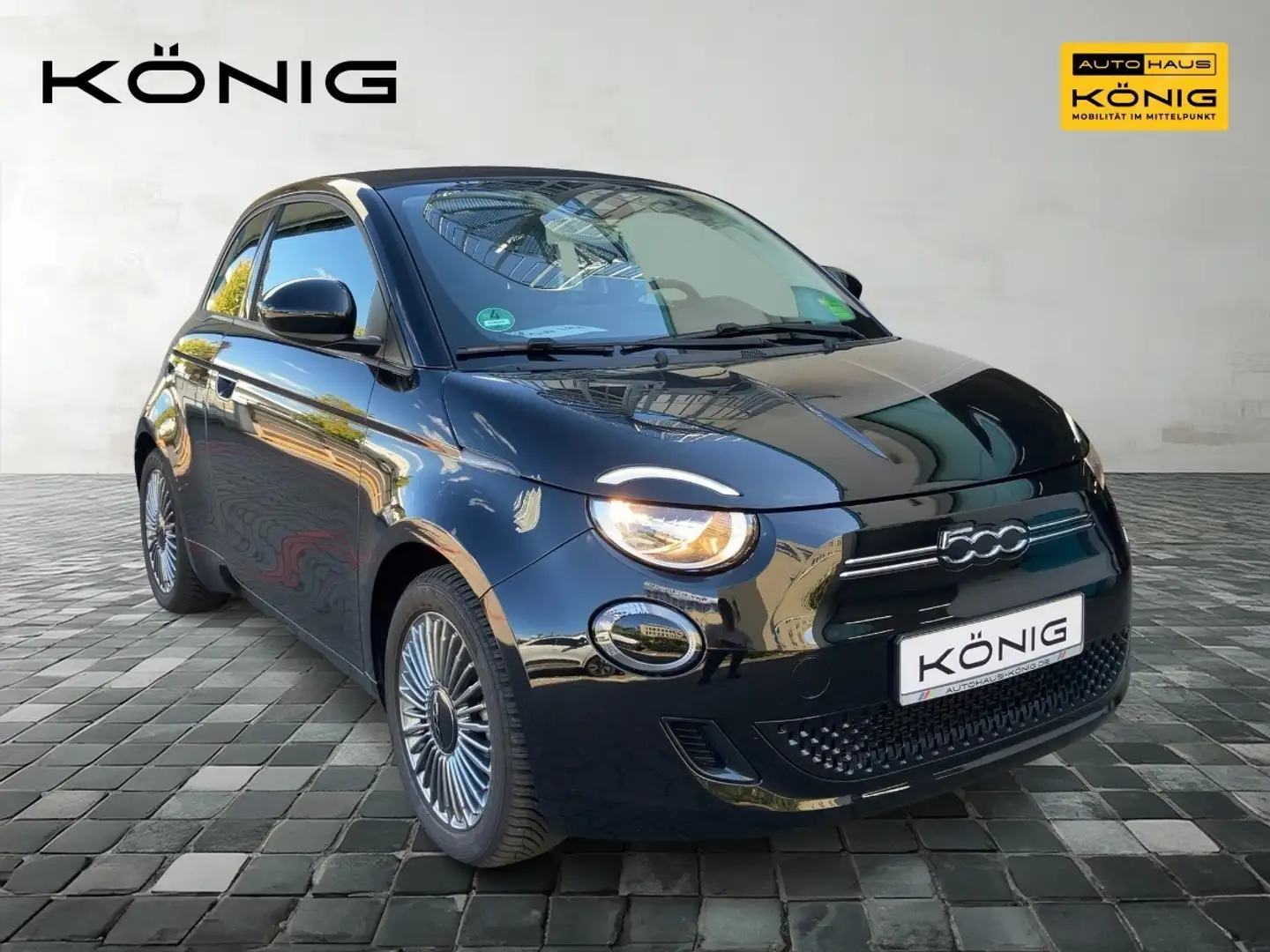 Fiat 500e Cabrio Icon CCS Tempomat Klimaautomatik Schwarz - 2