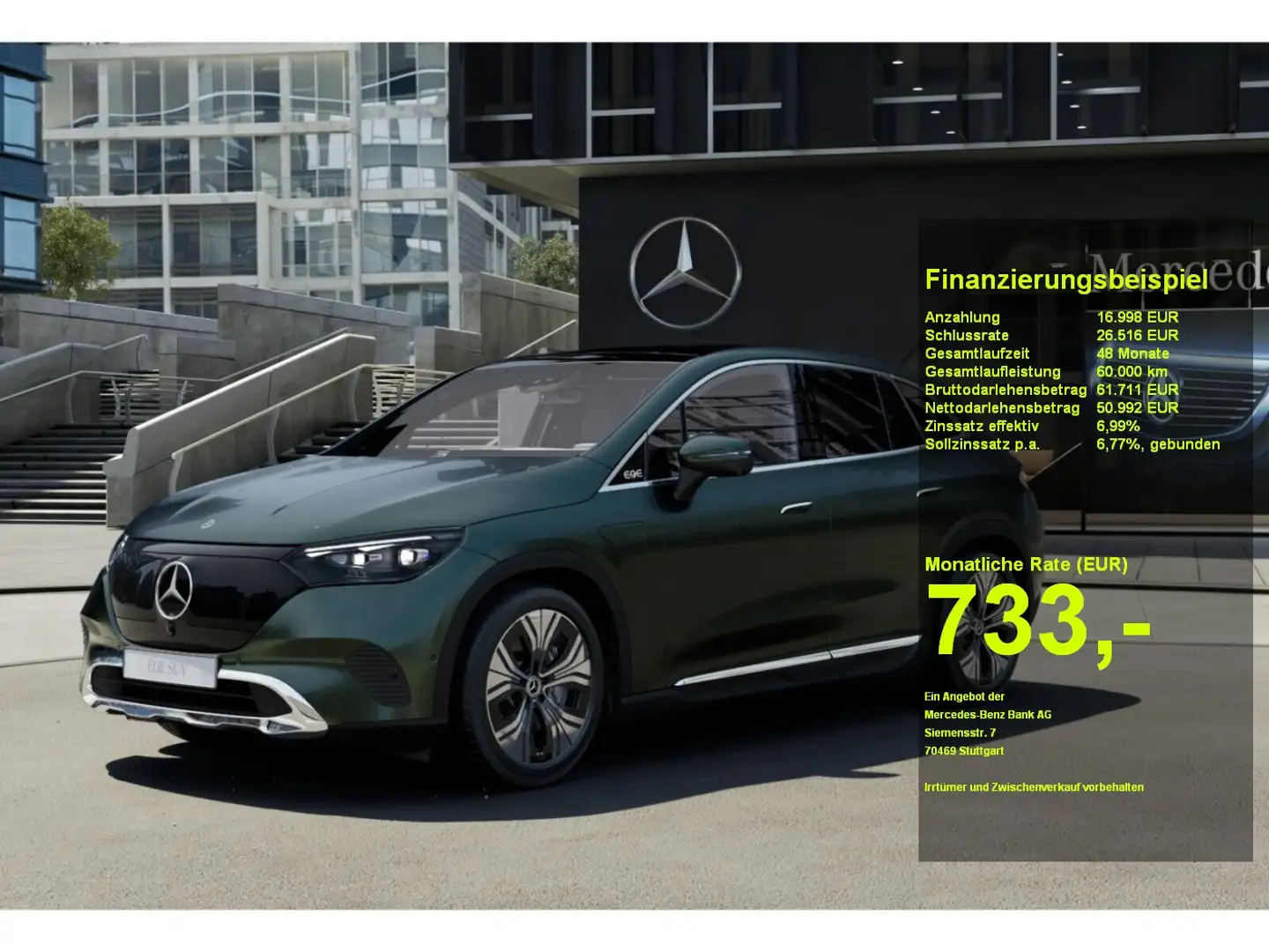 Mercedes-Benz EQE SUV EQE 350 4M SUV Airmatic AHK Pano FahrAssistPlus Grün - 1