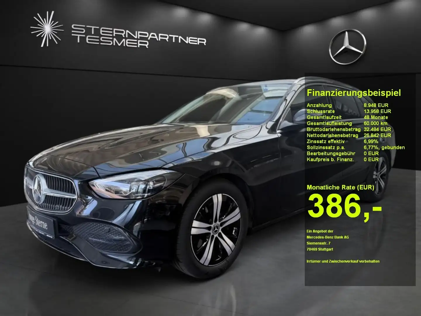 Mercedes-Benz C 180 T +AVANTGARDE+PANO+AHK+KAMERA Schwarz - 1