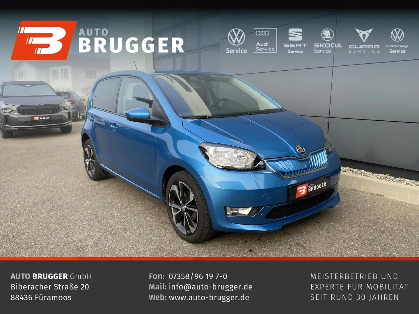 Skoda Citigo e iV Style Sitzhzg Klima-Aut Tempomat ALU Bleu - 1