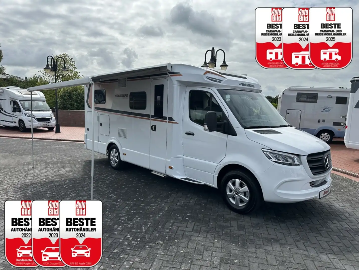 Weinsberg CaraCompact 640 MEG Pepper MB Mercedes +AHK+TV+Kam Weiß - 1