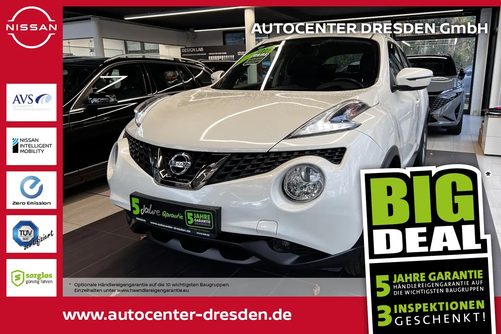Nissan Juke 1.2 DIG-T N-Connecta Navi+Kam+Bose+ Blanc - 1