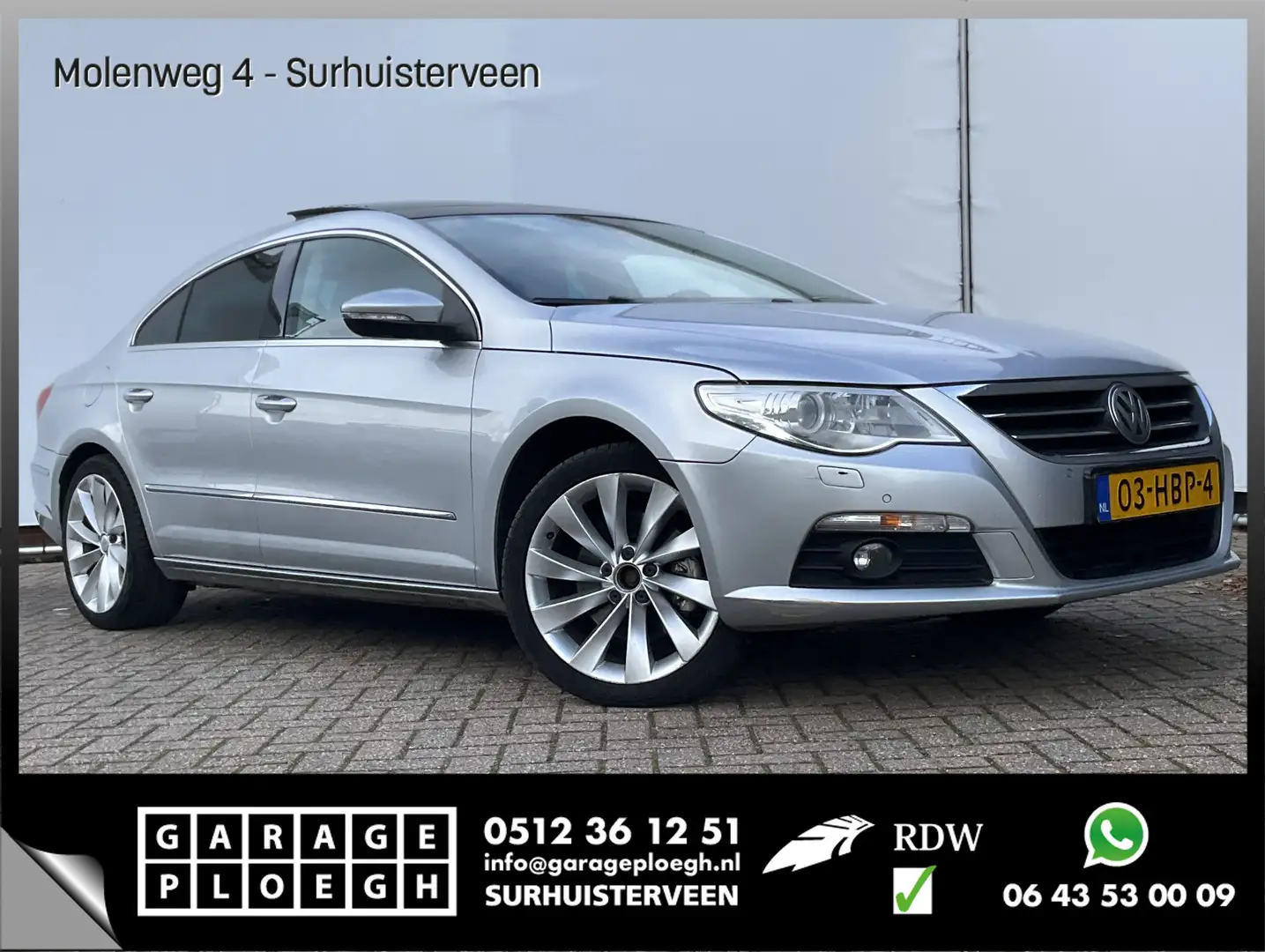 Volkswagen Passat CC 1.8 TSI 4-Pers Pano Nav/Cruise Stoelverw Bluetooth Grijs - 1