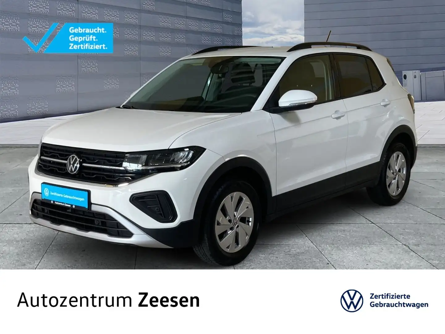 Volkswagen T-Cross 1.0 TSI Life+SHZ+USB+DAB+BAA+EPH+MAL+RS+ Klima Weiß - 1