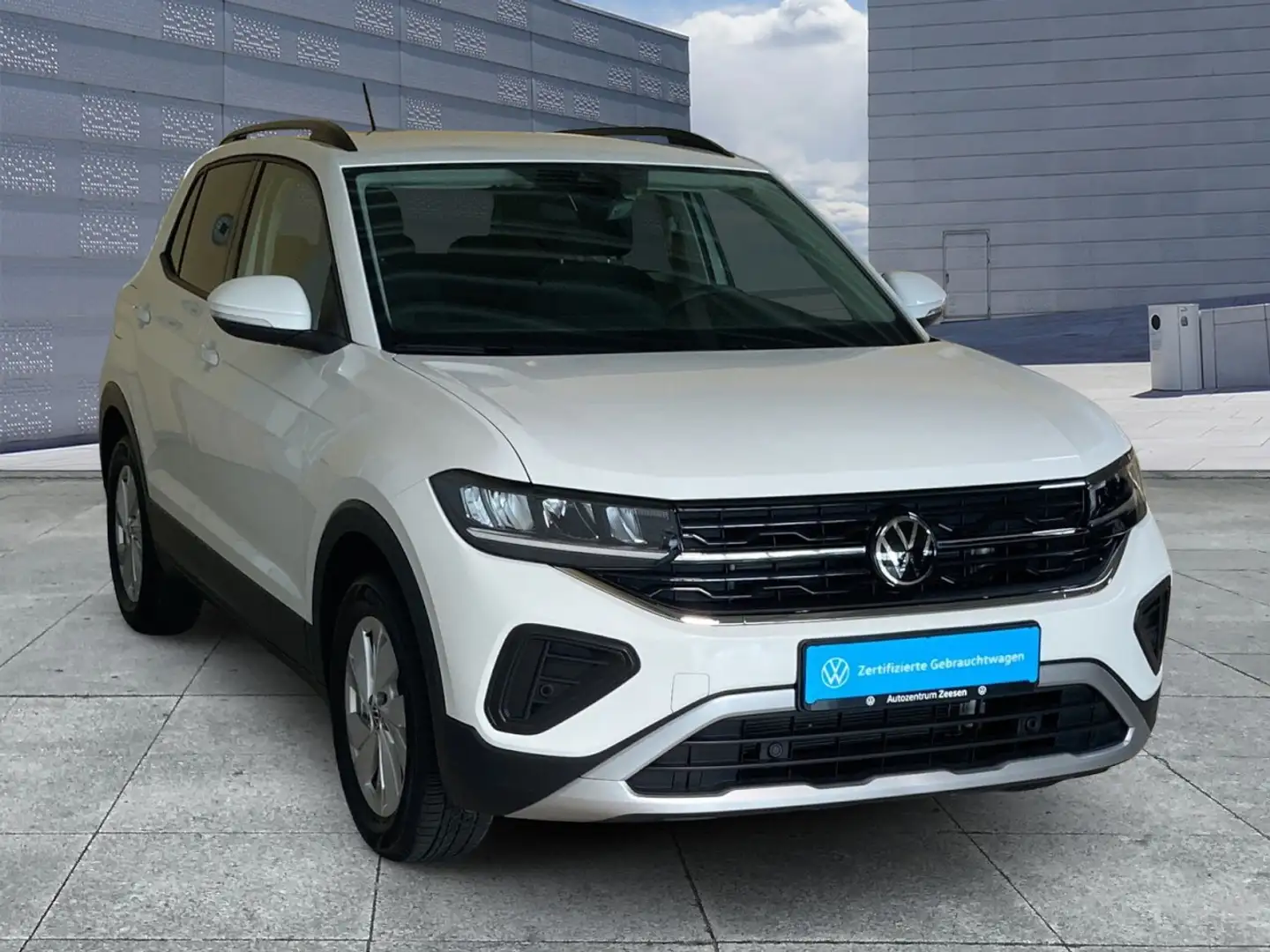 Volkswagen T-Cross 1.0 TSI Life+SHZ+USB+DAB+BAA+EPH+MAL+RS+ Klima Weiß - 2