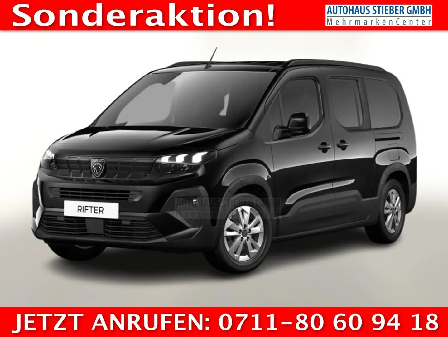 Peugeot Rifter 130 EAT8 Allure L2 7S StyleP MirrorL 16Z 96 kW ... Schwarz - 1