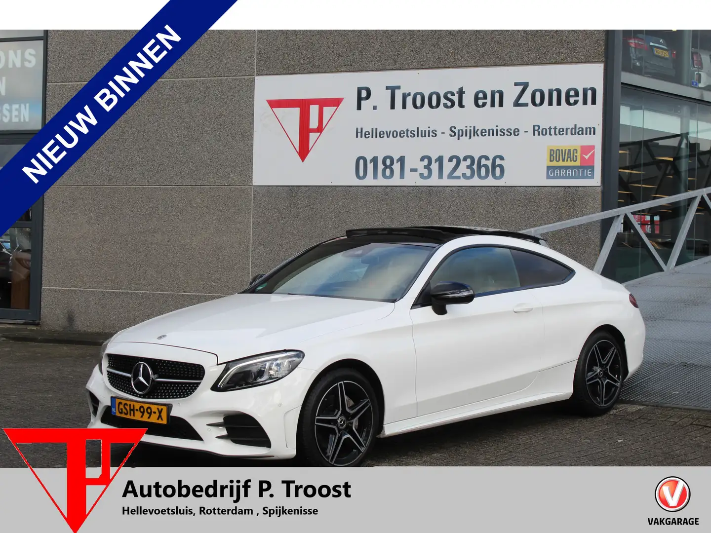 Mercedes-Benz C 200 Coupé AMG Line Night Edition NIEUW MODEL Automaat Wit - 1
