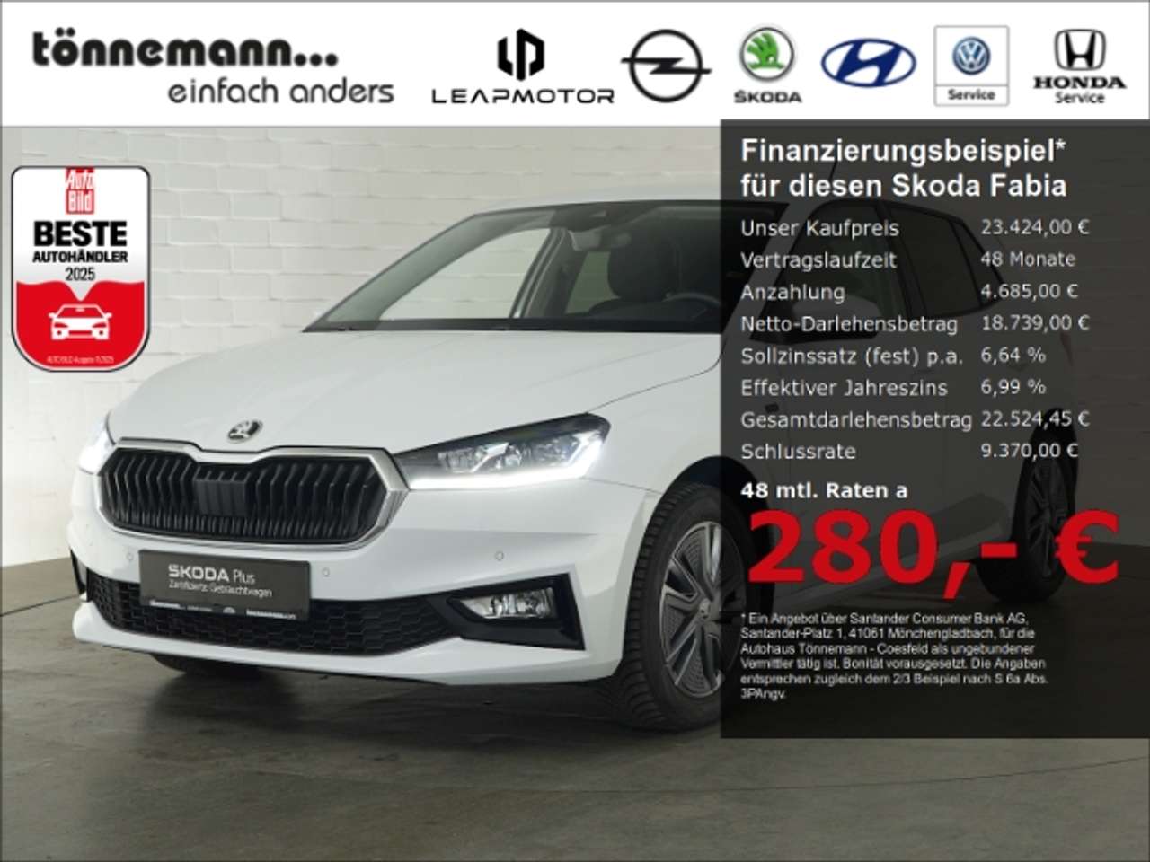 Skoda Fabia 2025 — SELECTION TSI DSG+LED+NAVI+RÜCKCFAHRKAMERA+SITZ-/L