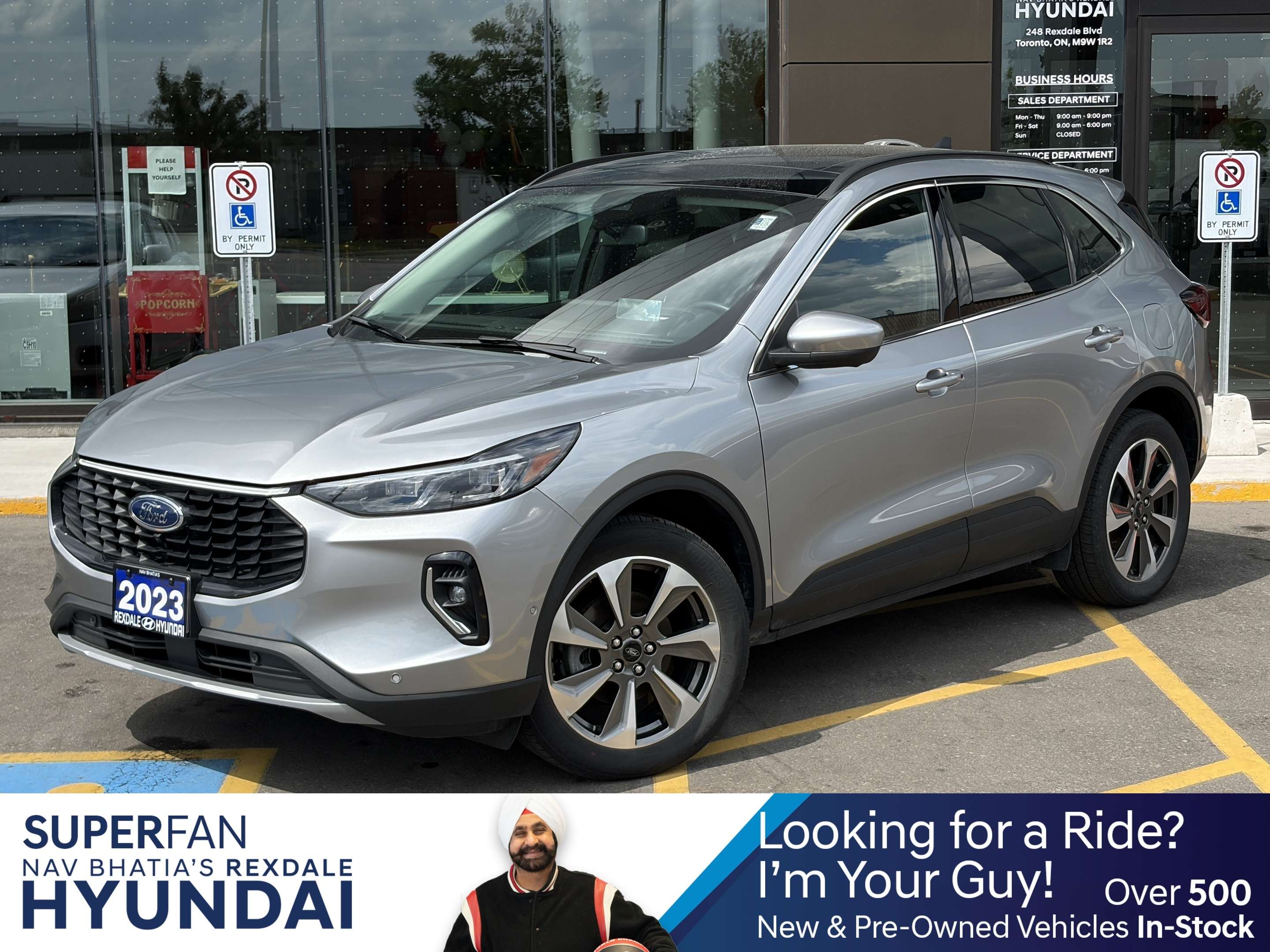 Silver 2023 Ford Escape Hybrid SUV / Crossover All-Wheel Drive Automatic