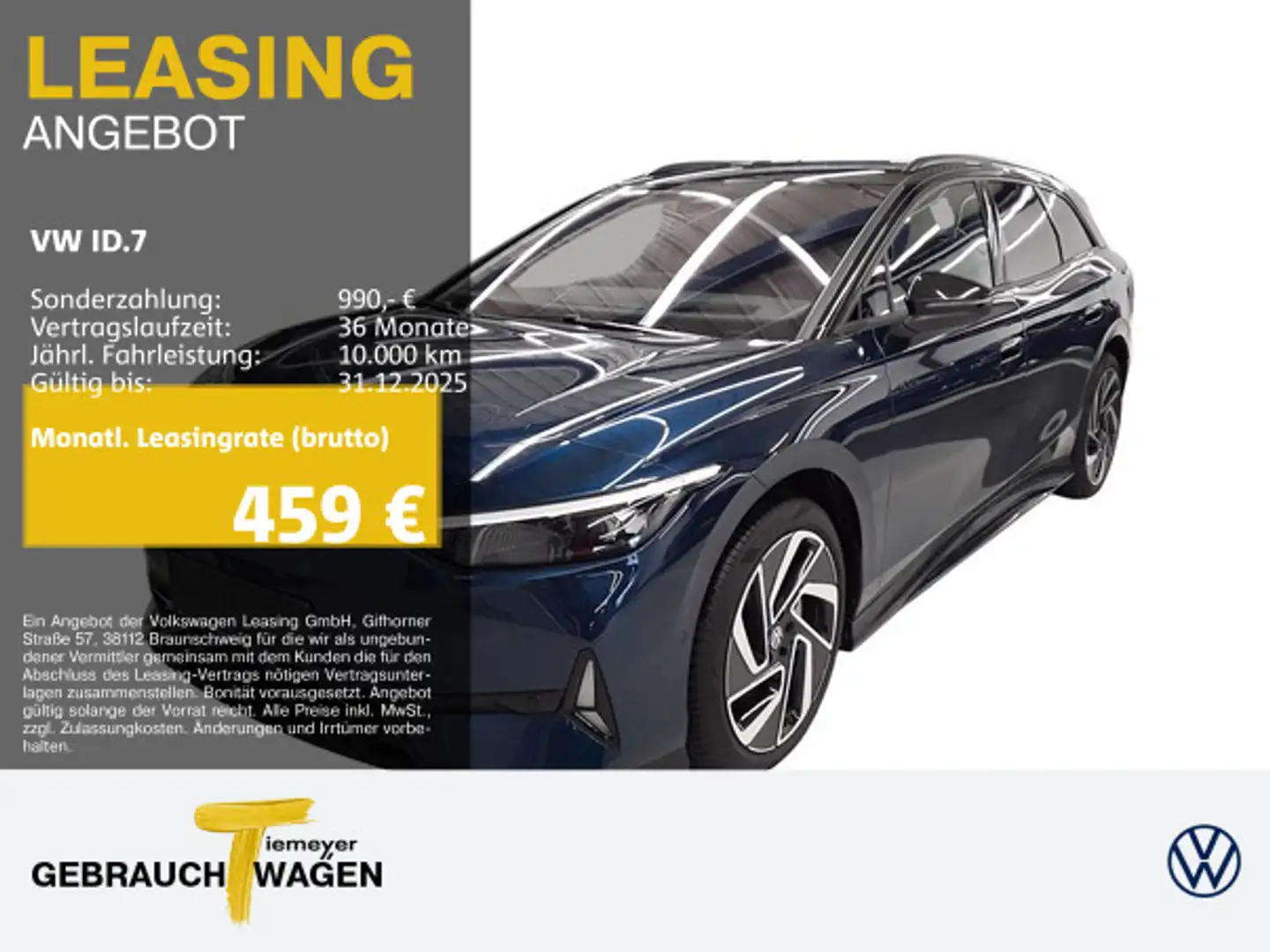 Volkswagen ID.7 Tourer 4M GTX LM20 AHK 360° IQ.DRIVE WÄRMEP Blau - 1