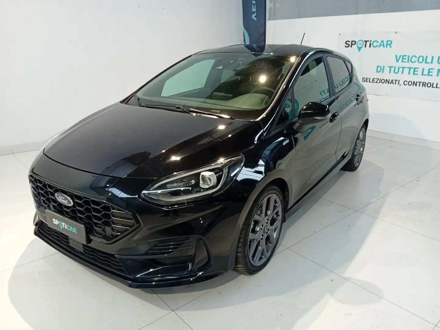 Ford Fiesta 1.0 EcoBoost Hybrid 125 CV ST-Line Nero - 1