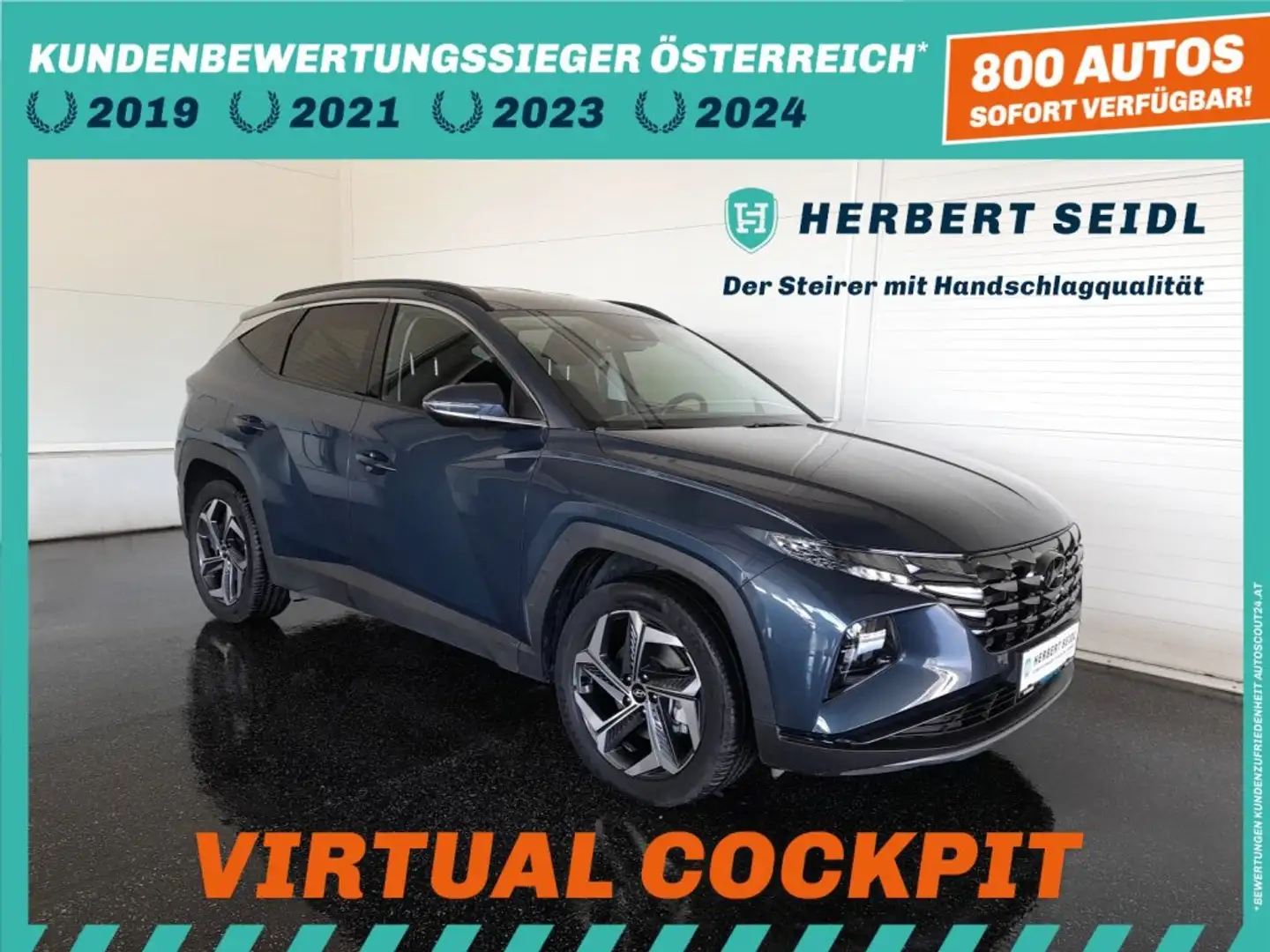 Hyundai TUCSON PHEV 4x4 Aut. *VOLL LED / NAVI / VIRTUELL / KAMERA / SHZG / 2-ZONEN-KLIMA* Blau - 1