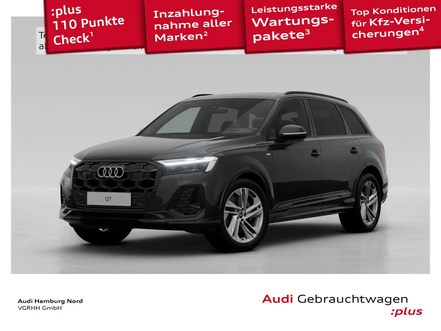 Audi Q7 50 TDI S line quattro AHK Luft HeadUp 7Sitzer Schwarz - 1