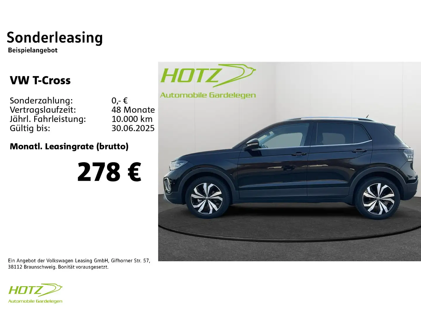 Volkswagen T-Cross 1.0 TSI DSG Style MATRIX/APP/ISOFIX Black - 2