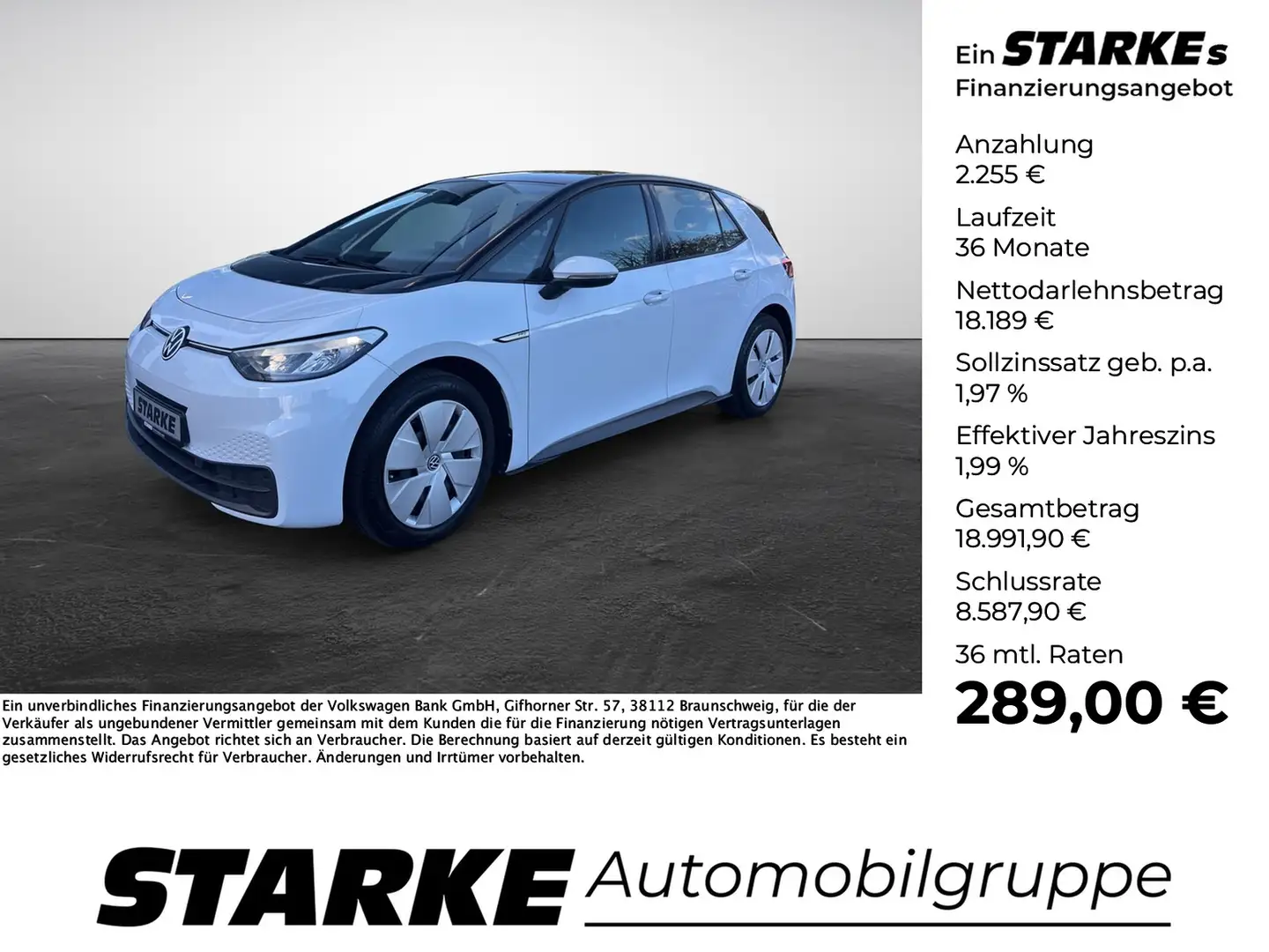 Volkswagen ID.3 Pro Weiß - 1