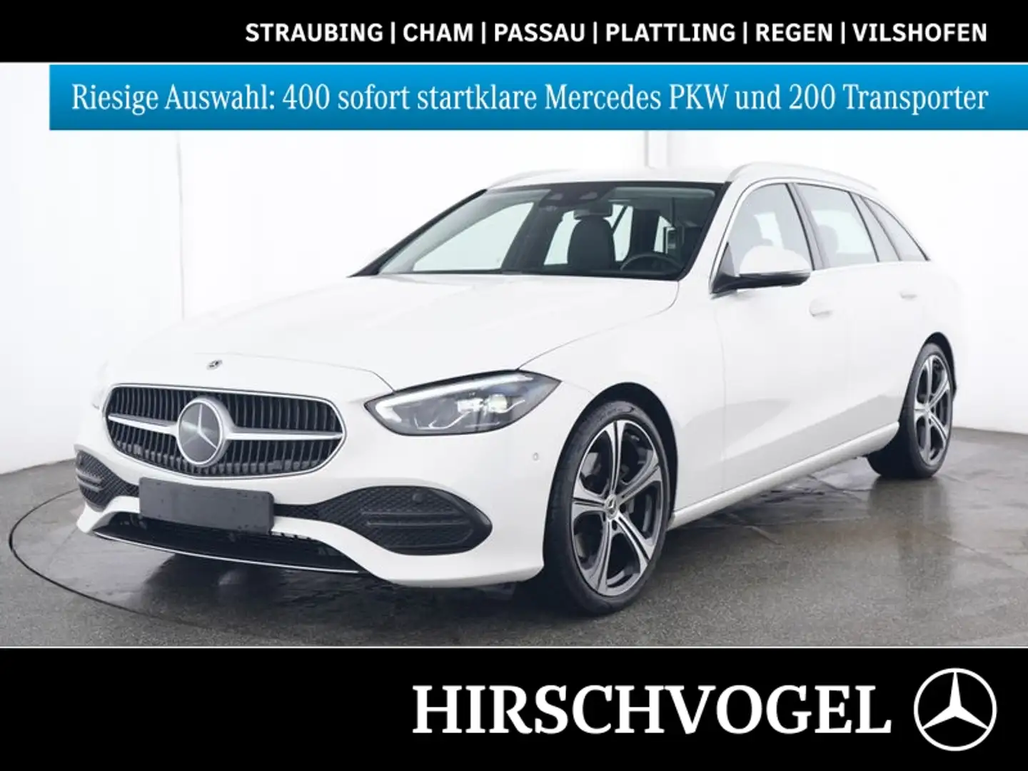 Mercedes-Benz C 220 d AVANTGARDE+AHK+DISTRON+MBUX+Navi-Pr.+LED Weiß - 1