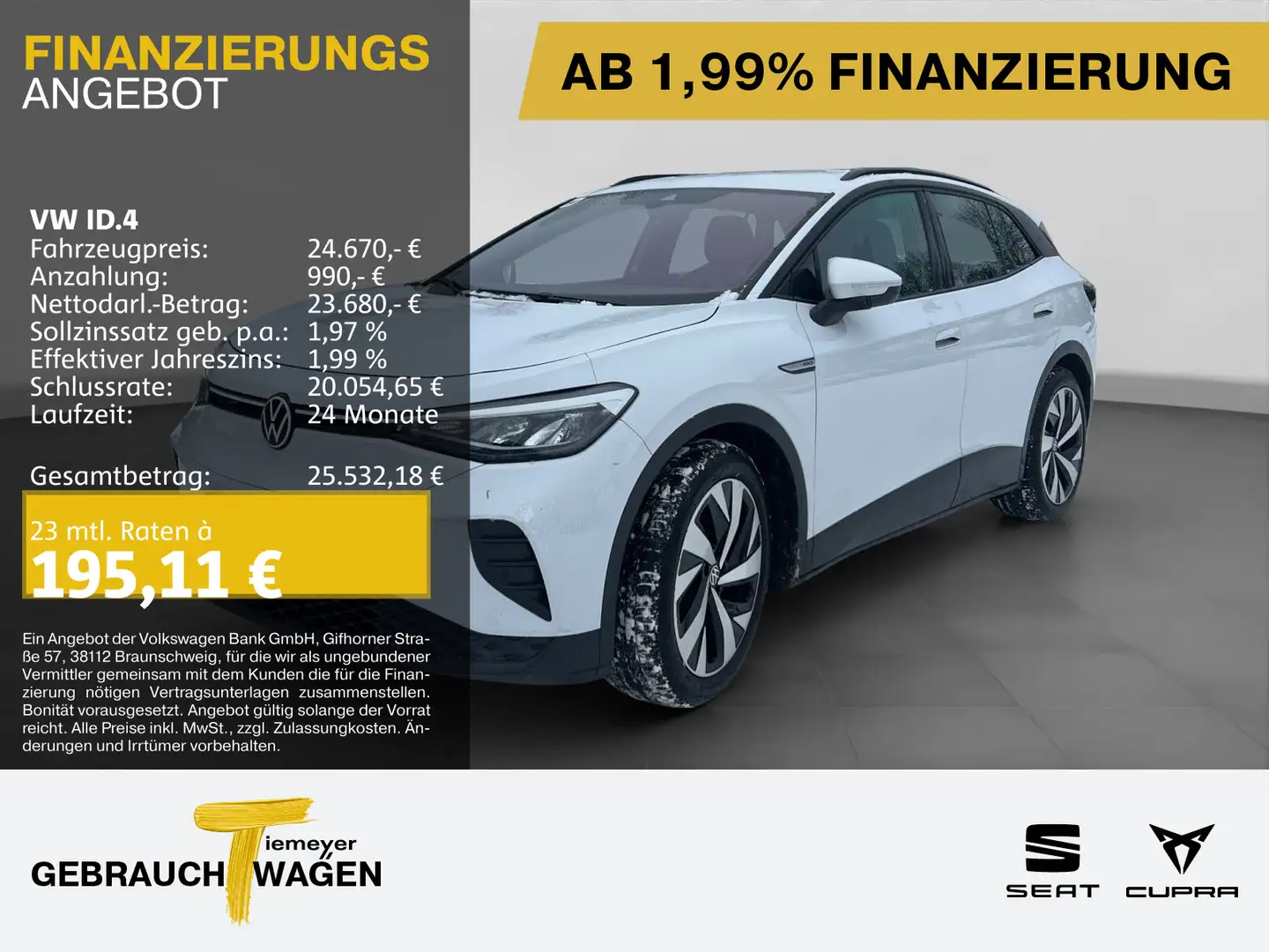 Volkswagen ID.4 PRO PERFORMANCE LM20 AHK NAVI KAMERA Weiß - 1