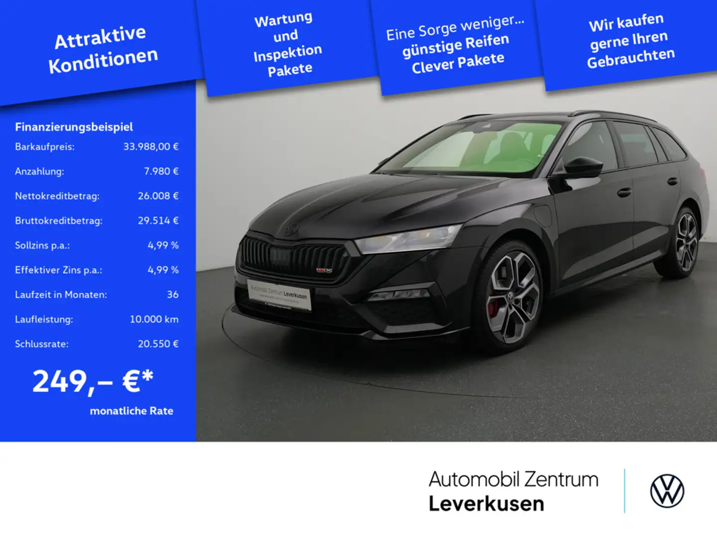 Skoda Octavia CARPLAY NAVI AHK PANO HUD LED MEMORY Schwarz - 1