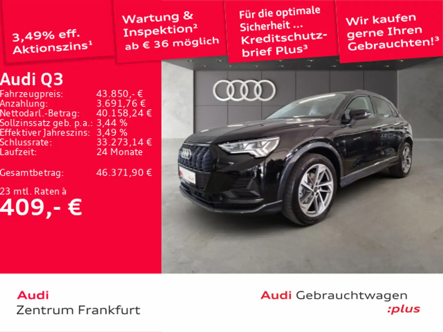 Audi Q3 35 TFSI advanced S tronic Matrix-LED Navi DAB Schwarz - 1