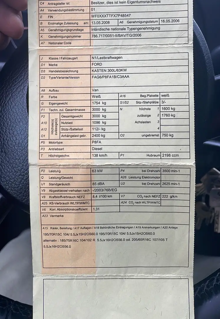 Ford Transit 2.2 tdci Weiß - 2