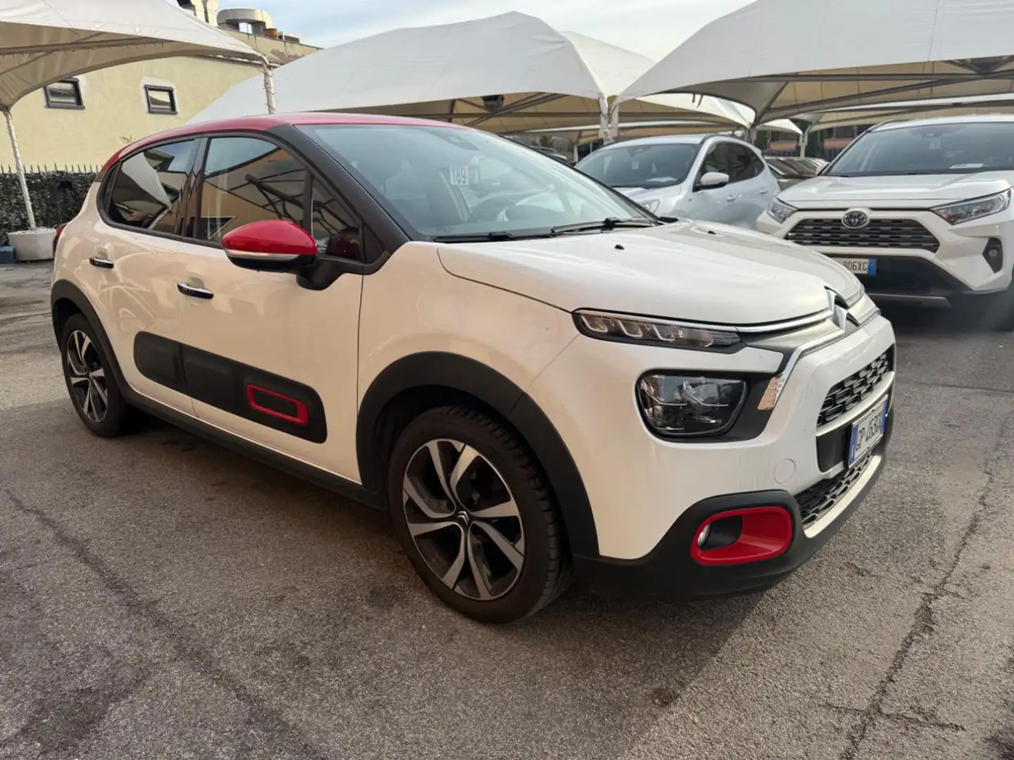 Citroen C3 SHINE BICOLORE. BIANCO TETTO ROSSO + GPL Wit - 2