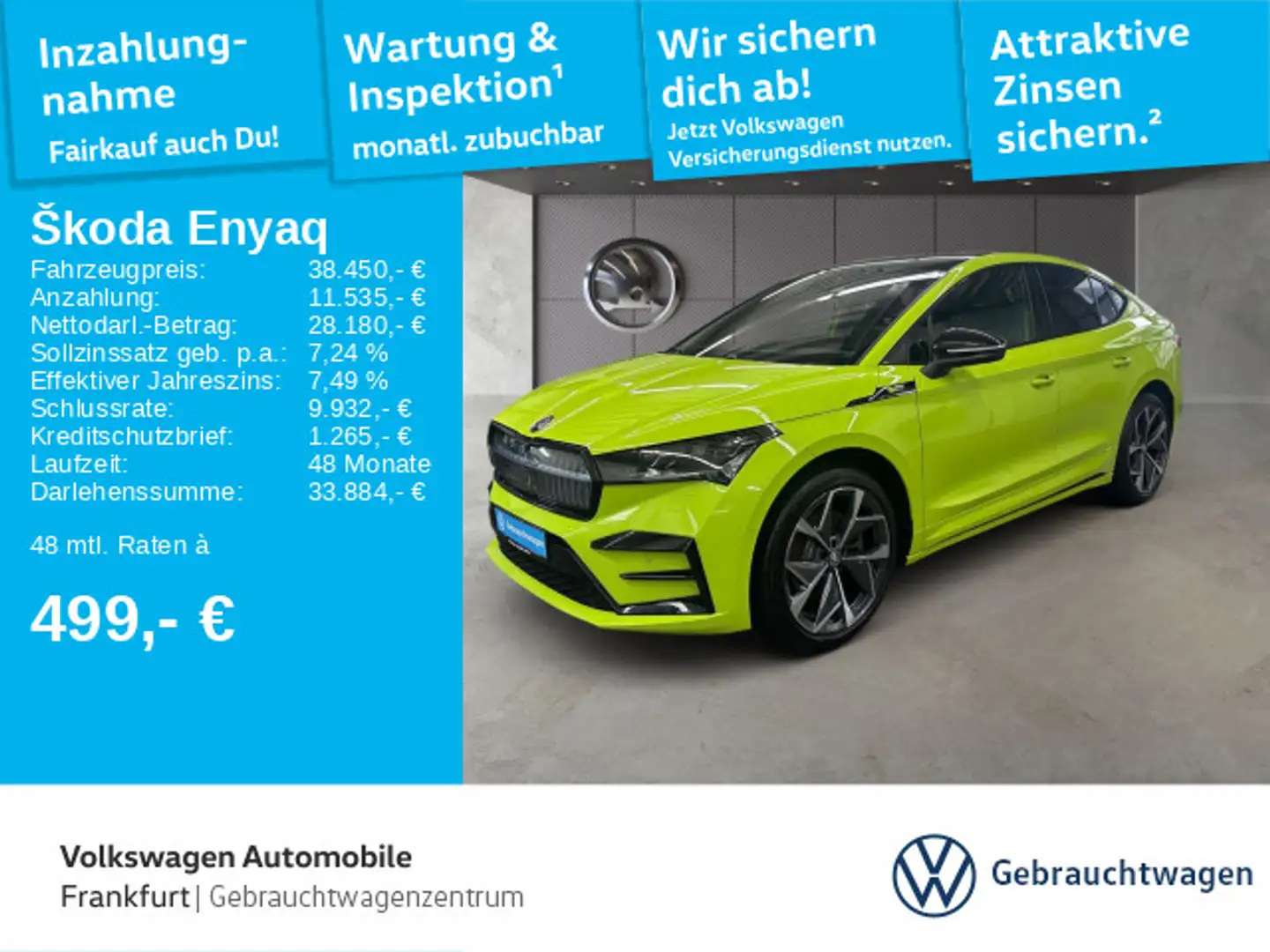 Skoda Enyaq Coupé RS Navi LED Grün - 1