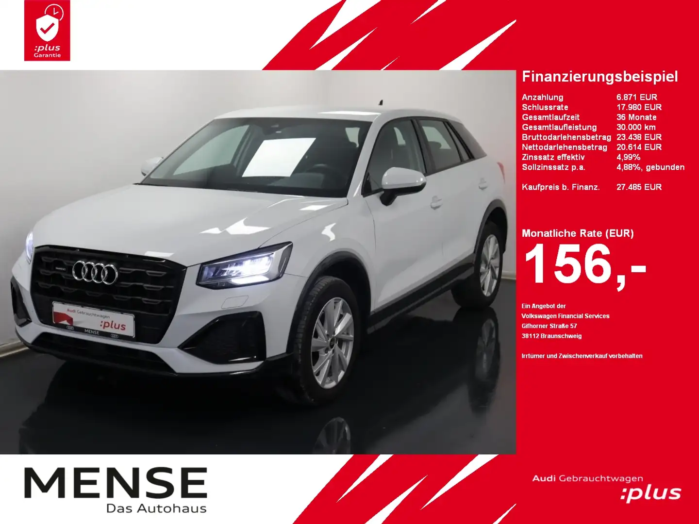 Audi Q2 Advanced 35 TDI quattro S tronic |ACC|FLA|PDC Weiß - 1