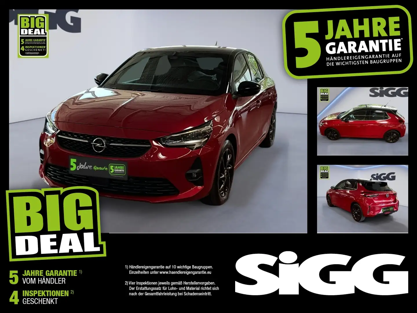 Opel Corsa F 1.2 Turbo Ultimate Navi Kamera Alcantara Rot - 1