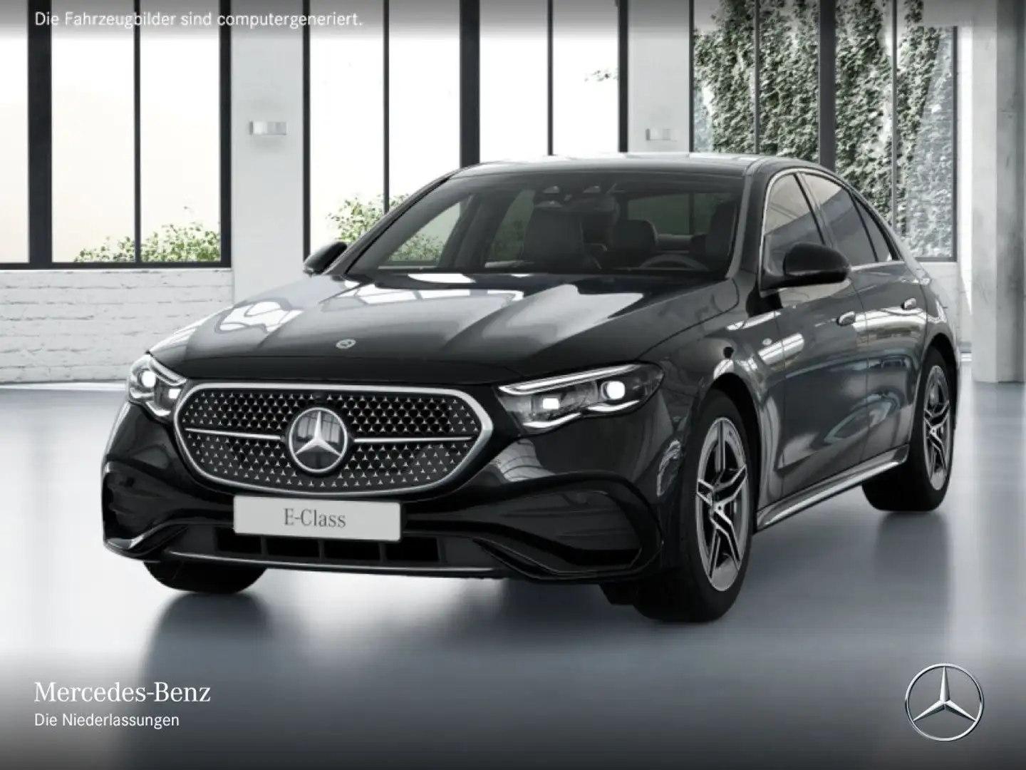 Mercedes-Benz E 300 e Hybrid Edition AMG-Line Fahrass 360° Pano Schwarz - 2