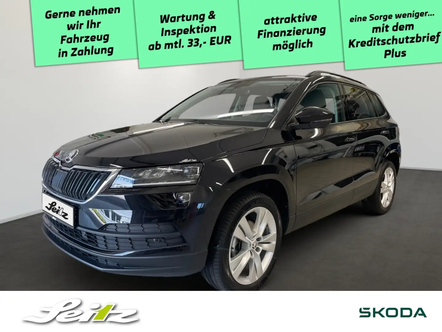 Skoda Karoq 1.5 TSI Style *AHK*LED*PDC*NAVI* Zwart - 1