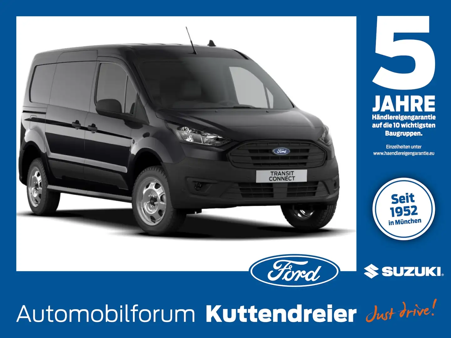 Ford Transit Connect Kasten 1.5 EcoBlue 230 (L2) Navi Schwarz - 1