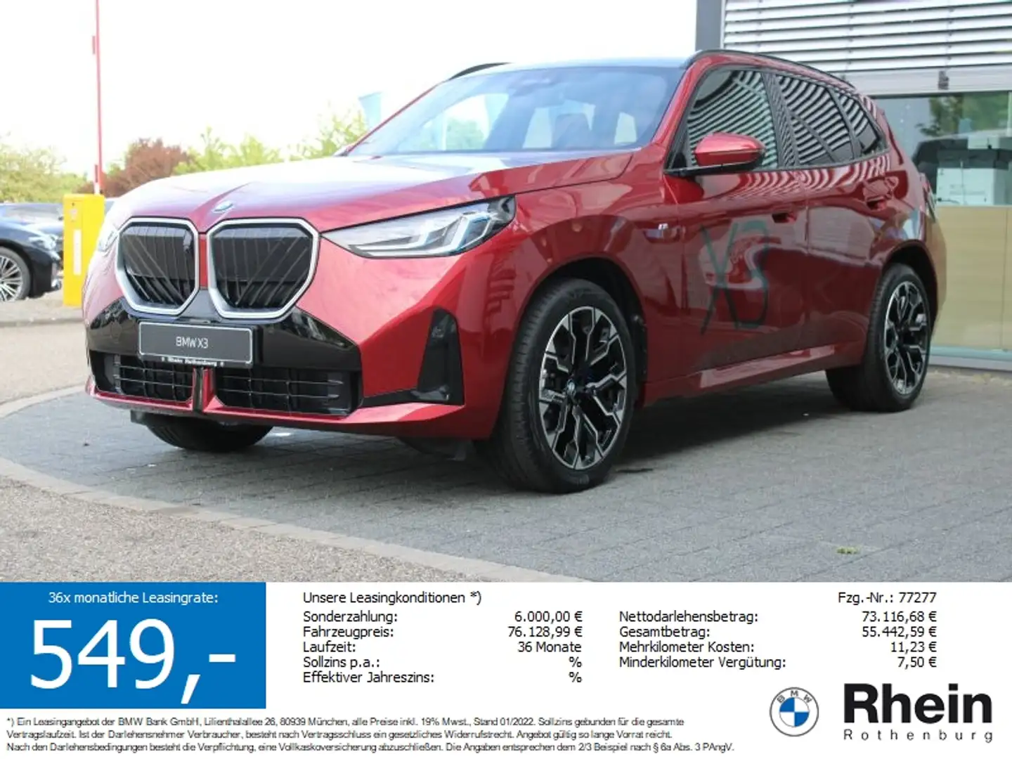BMW X3 xDrive20 G45 B48 M Sport *Unvernünftig gut* Rot - 1