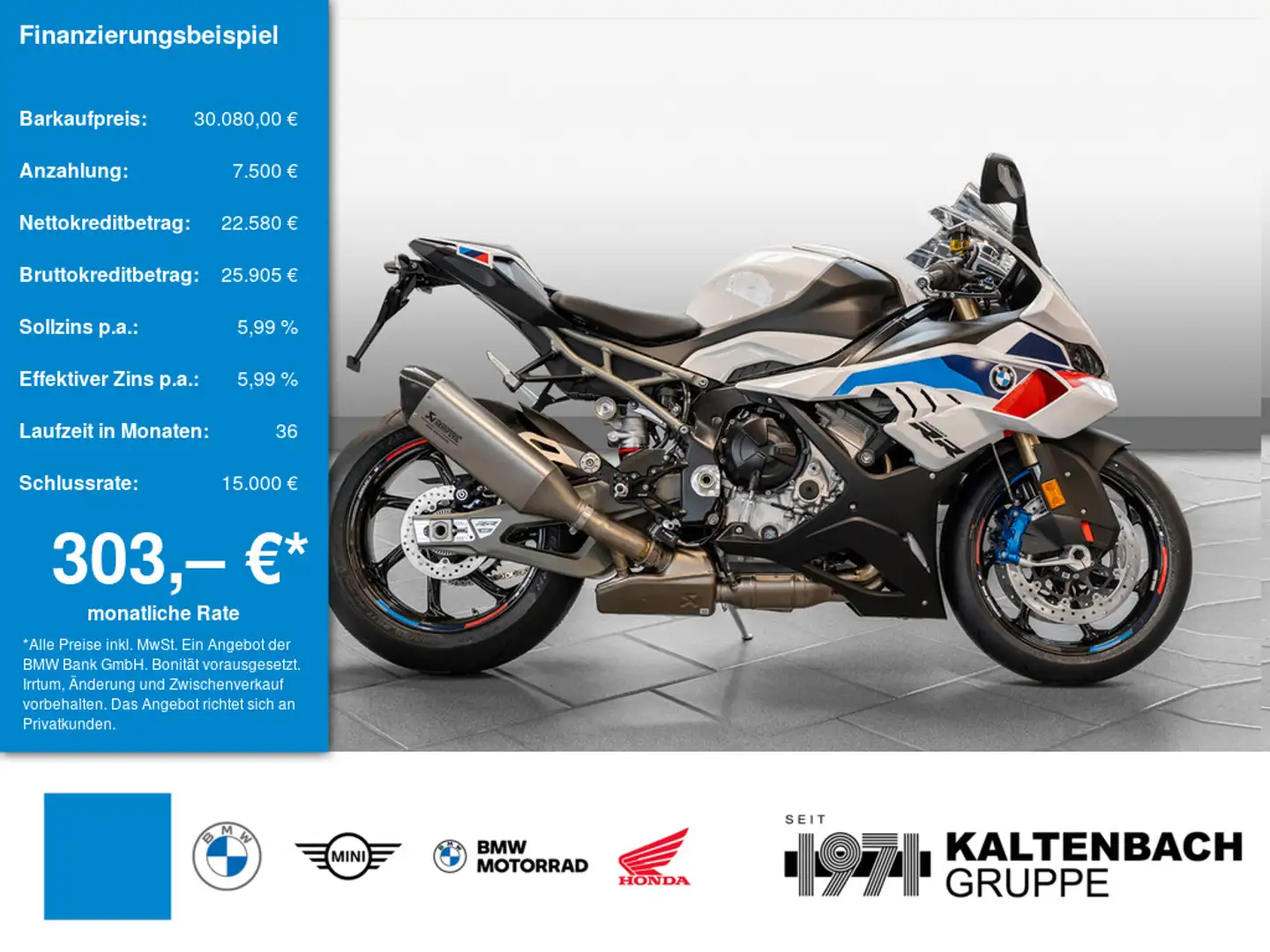 BMW S 1000 RR AKRAPOVIC DYNAMIC-P. RACE-P. LED Weiß - 1