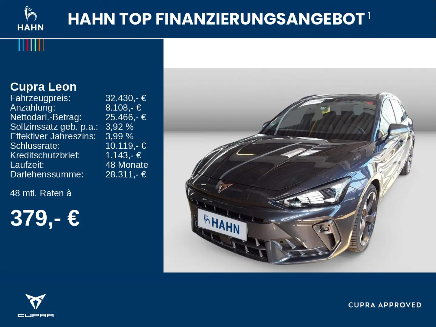 CUPRA Leon Sportstourer 1.5 TSI DSG AHK-Vorb. Cam Navi Grau - 2
