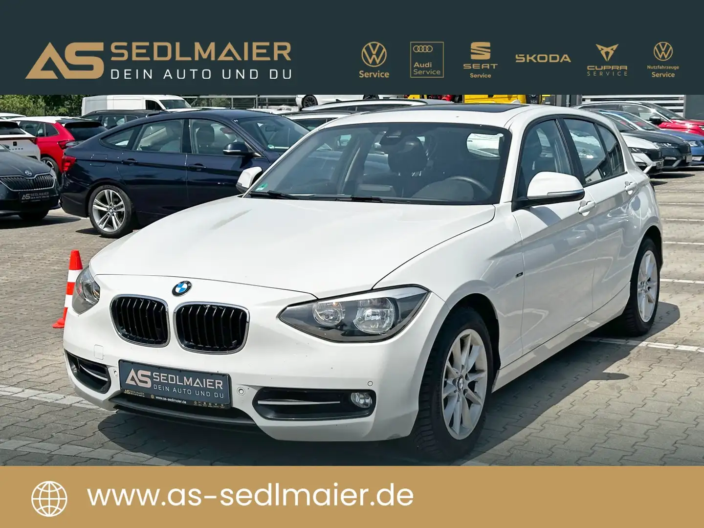 BMW 120 d Sport Schiebedach|SHZ|NAVI|BT|Temp|KlimaAUTO bijela - 2