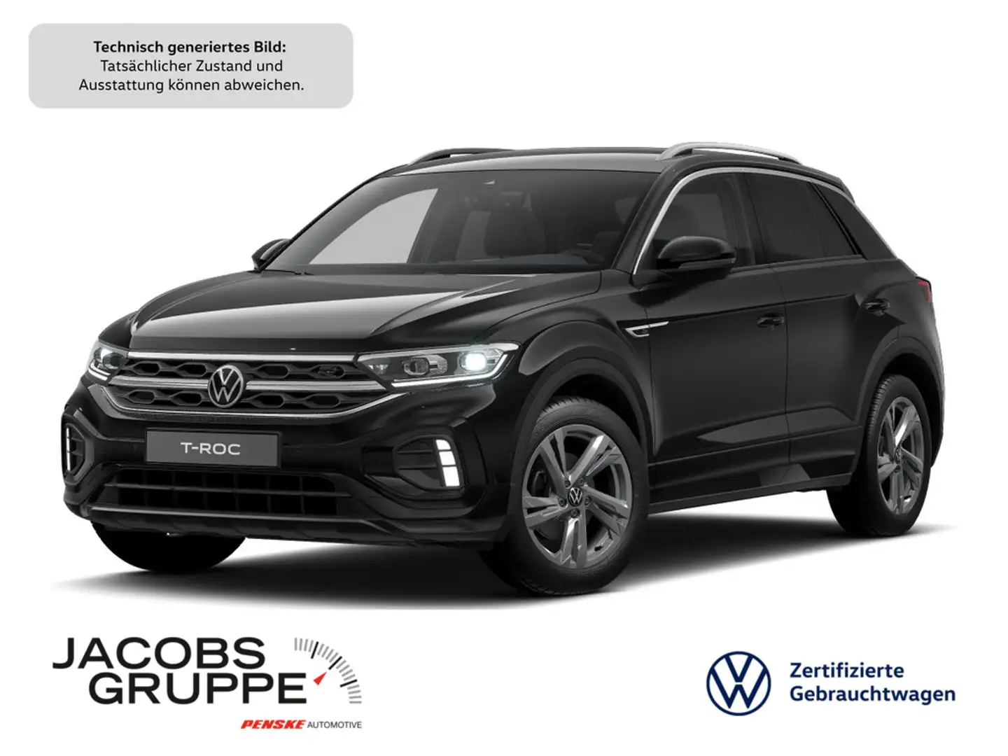 Volkswagen T-Roc 1.5 TSI DSG R-Line Navi*AHK*CAM*ACC Schwarz - 1
