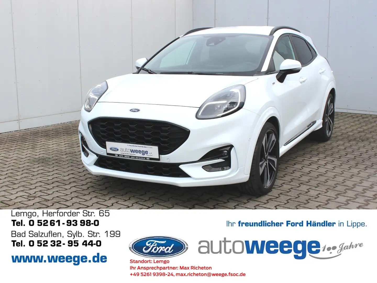 Ford Puma Hybrid ST-Line X Start/Stopp Weiß - 1