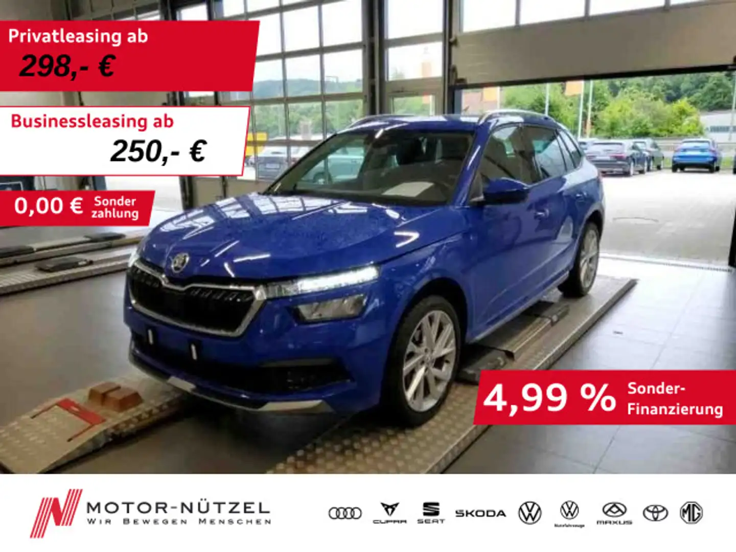 Skoda Kamiq 1.0 TSI DSG STYLE LED+APP+ACC+SHZ+PDC+AHK Blau - 1