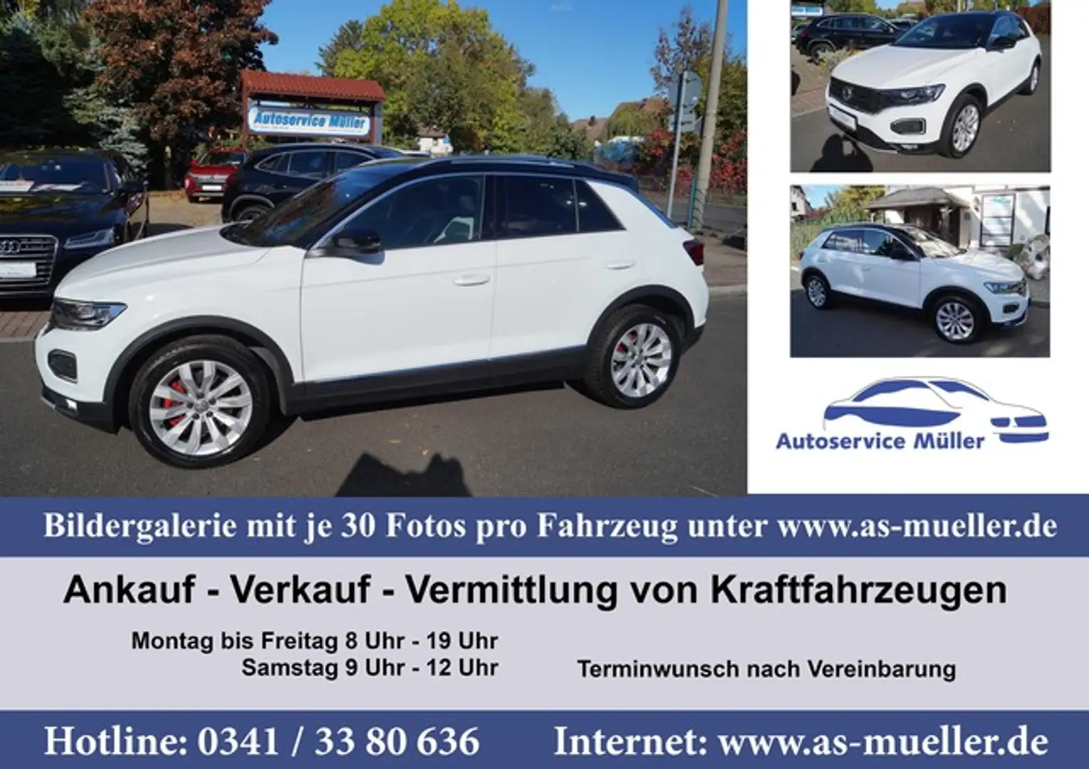 Volkswagen T-Roc 1,5i Navi-AppConnect-Spur-Totw.-Abstand-LE Wit - 1