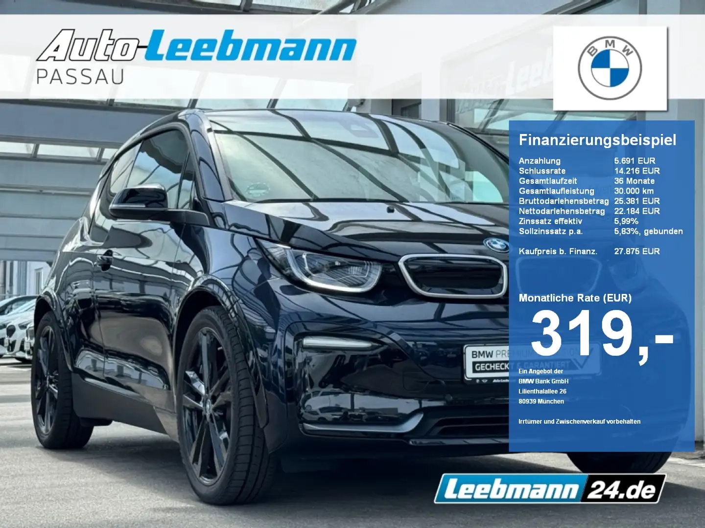 BMW i3 S 120Ah Suite GSD/ACC/KomfZug. 2 JAHRE GARANTIE Mavi - 1