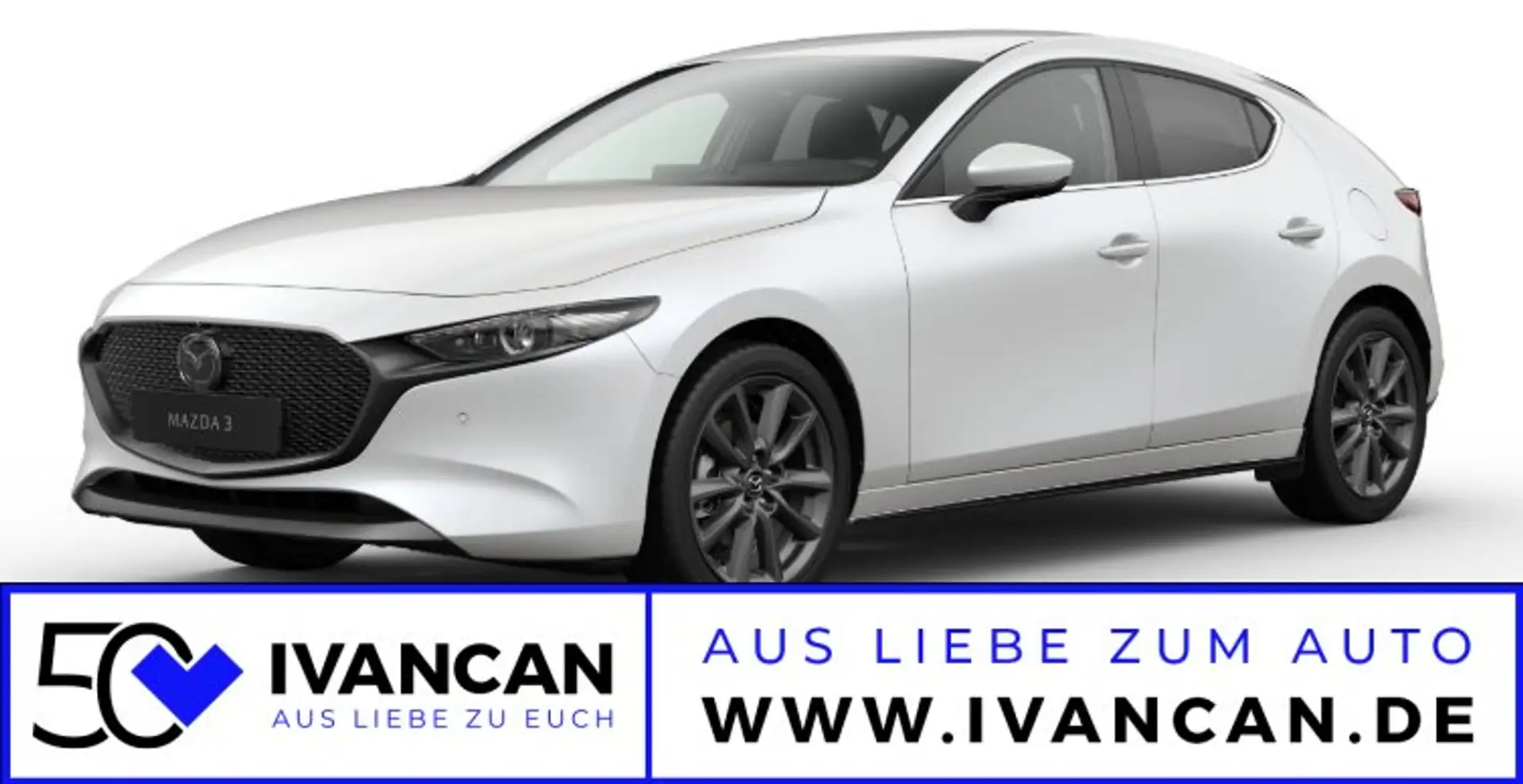 Mazda 3 5HB 2.5L e-SKYACTIV G 140ps 6AT FWD Exclusive-line Weiß - 1