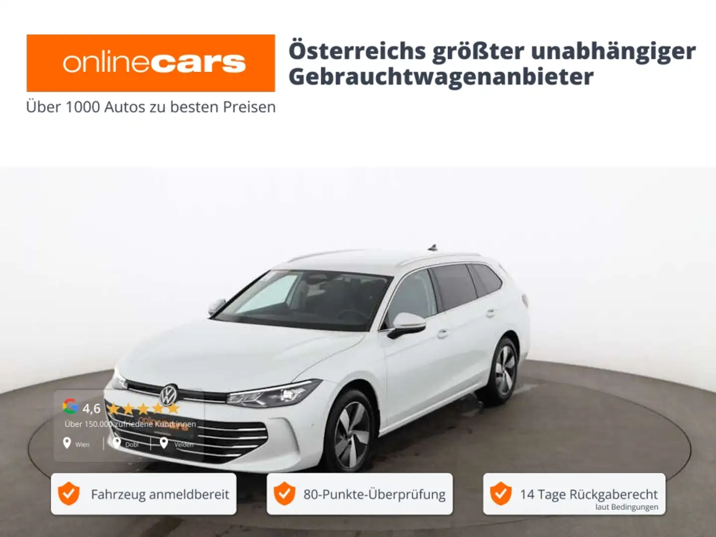 Volkswagen Passat Variant 2.0 TDI Business Aut LED AHK RADAR Weiß - 1