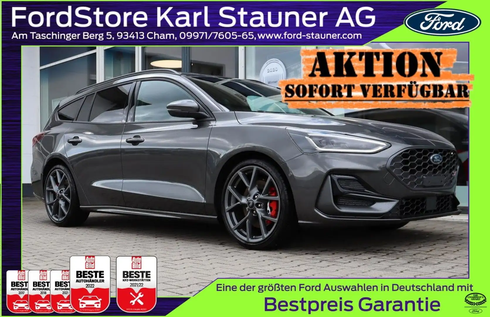 Ford Focus ST Turnier X 2.3 AUTOMATIK AHK 4,99% FIN* Grau - 1