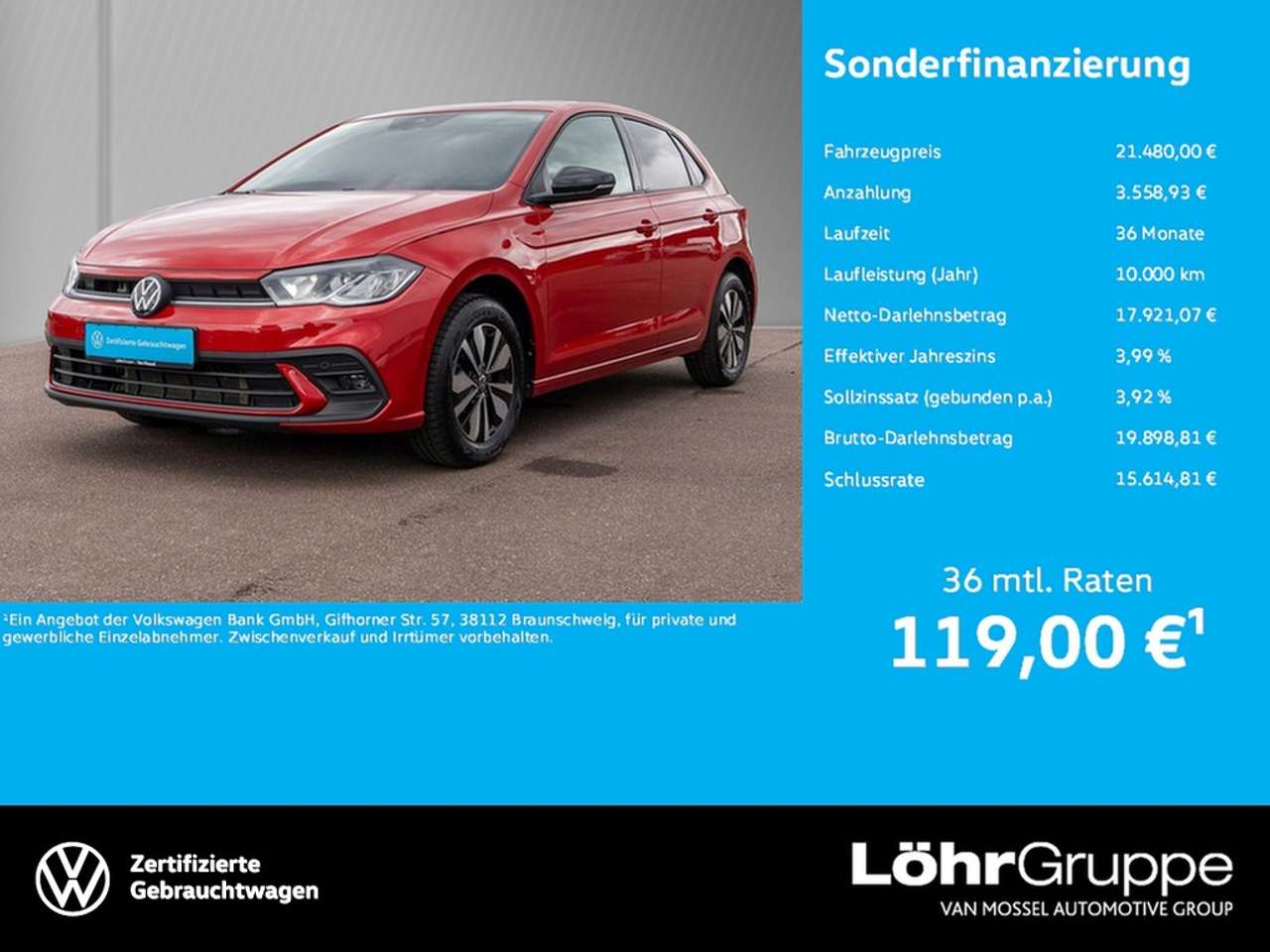 Volkswagen Polo 2025 — 1.0 TSI DSG Goal Navi, Rear-View, AHK