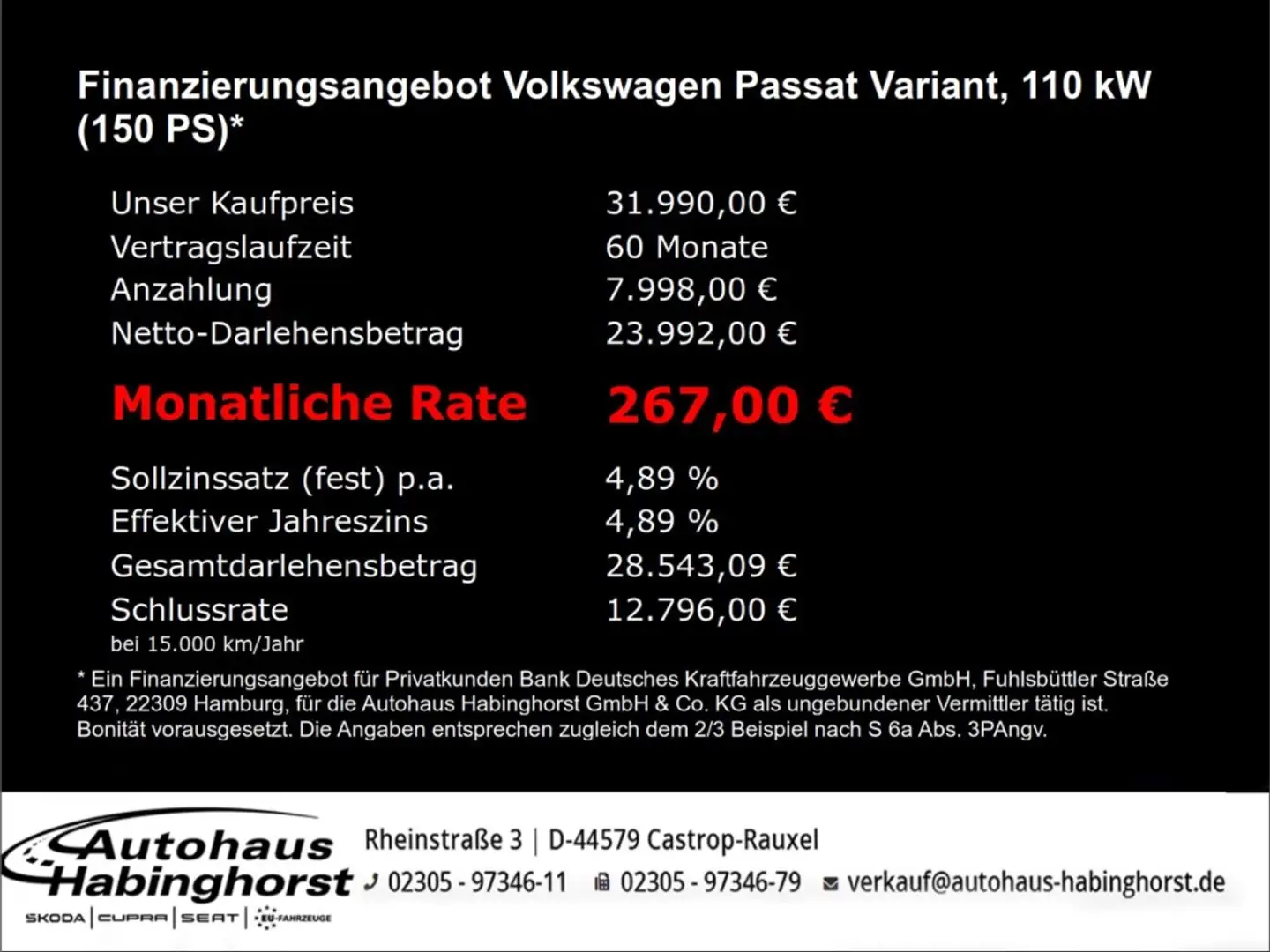 Volkswagen Passat Variant 1.5 TSI DSG Elegance Navi SHZ e.Hk. ACC Silber - 2