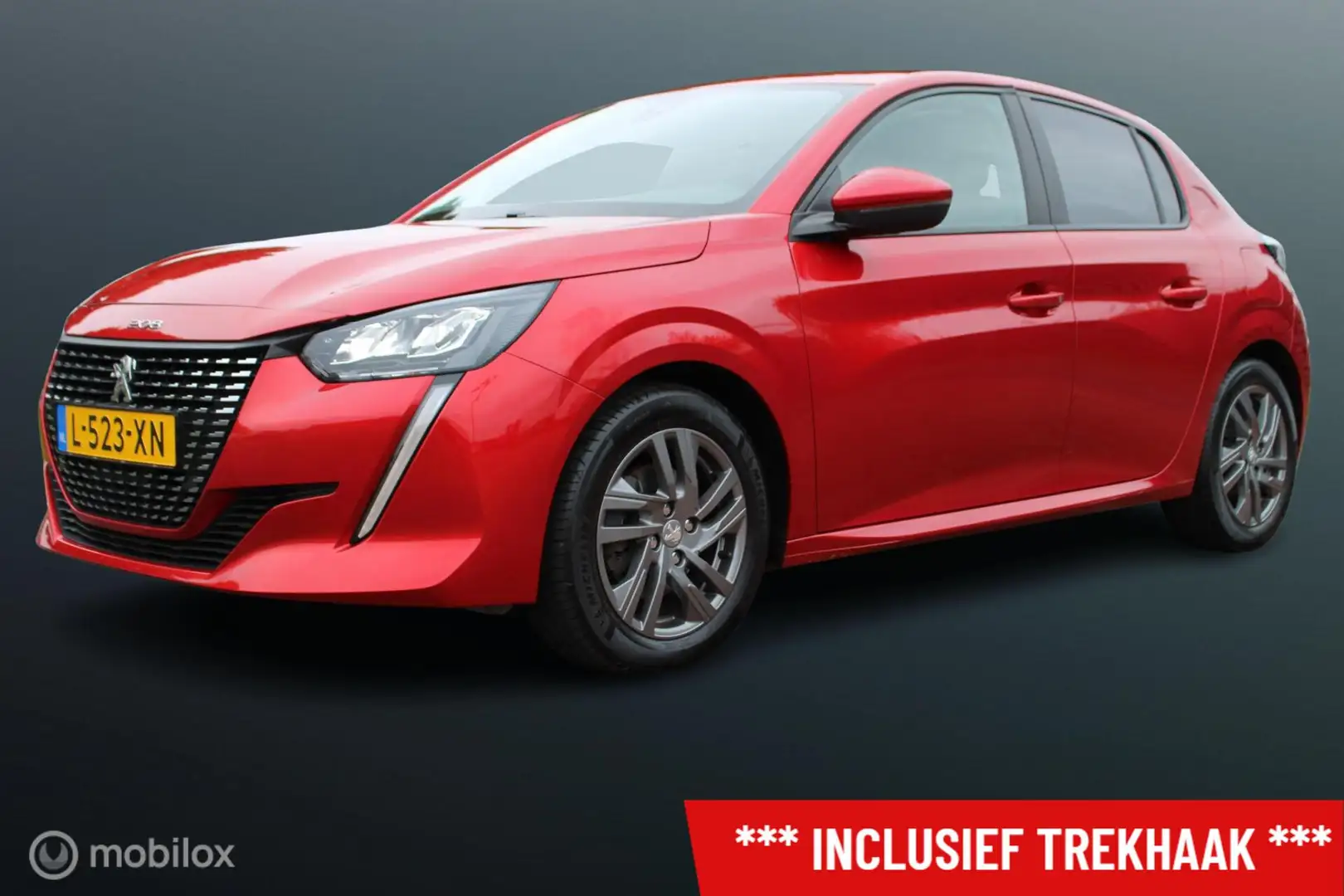 Peugeot 208 1.2 Turbo 100 PK PureTech Active Pack. Trekhaak, D Rouge - 1