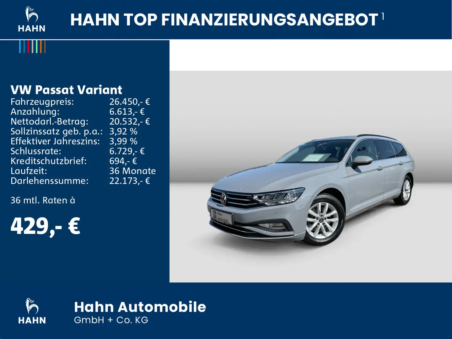 Volkswagen Passat Variant 2.0TDI DSG Business LED AHK CAM Grau - 2